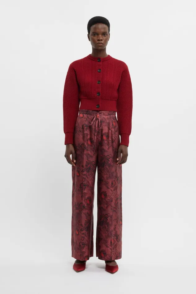 Emilia Wickstead Albert Knit In Deep Red Cashfeel Women Knitwear