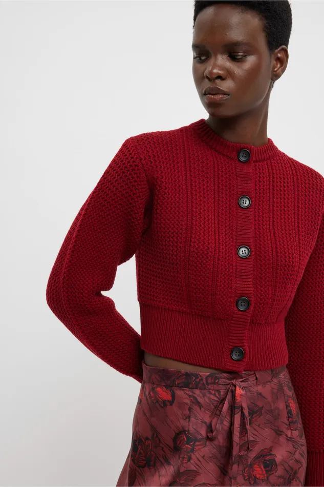 Emilia Wickstead Albert Knit In Deep Red Cashfeel Women Knitwear