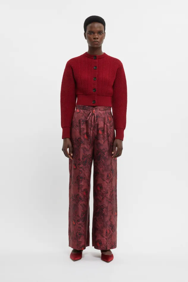 Emilia Wickstead Albert Knit In Deep Red Cashfeel Women Knitwear