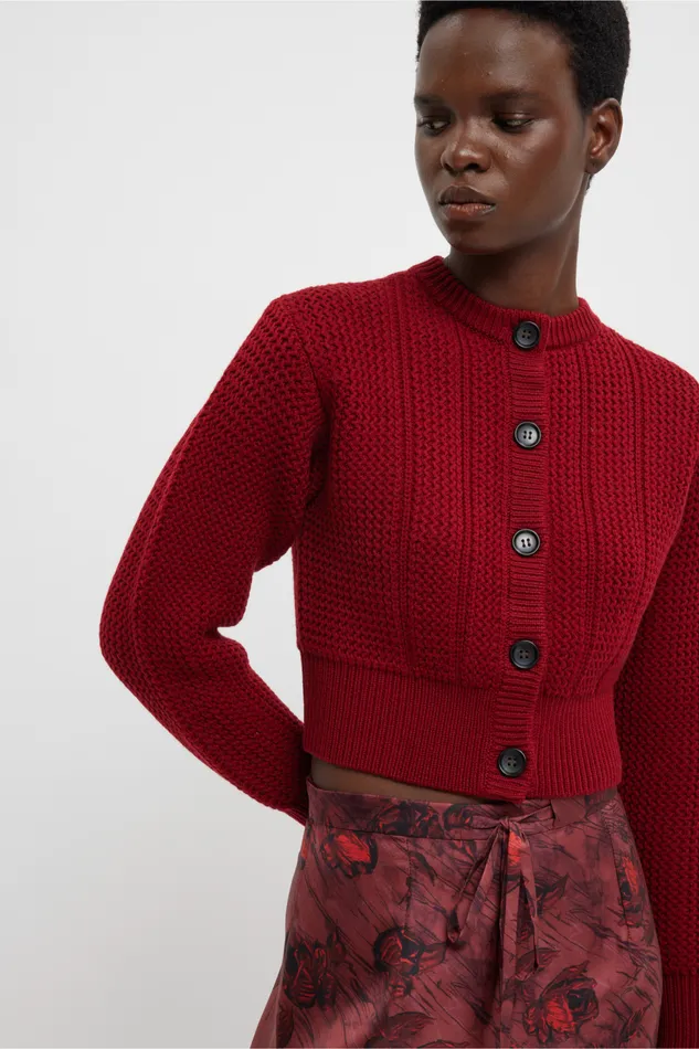 Emilia Wickstead Albert Knit In Deep Red Cashfeel Women Knitwear