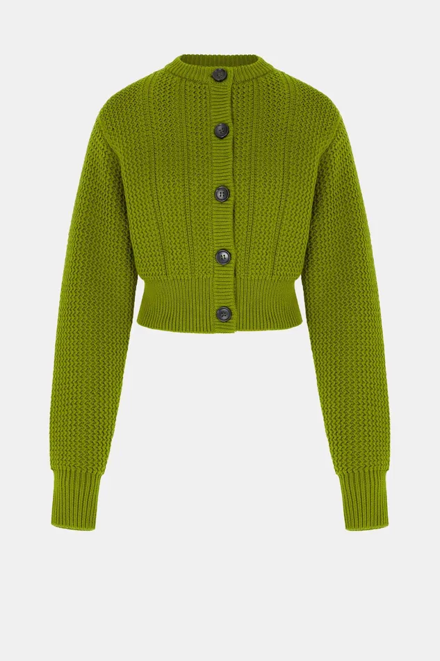 Emilia Wickstead Albert Knit In Green Cashfeel Women Knitwear