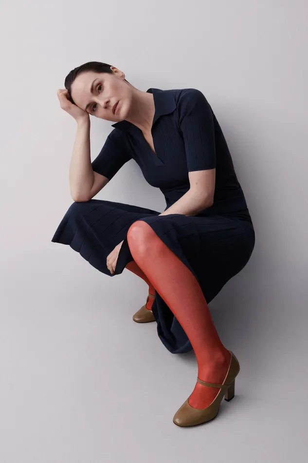 Emilia Wickstead Delphi Navy Knit Skirt Women Knitwear