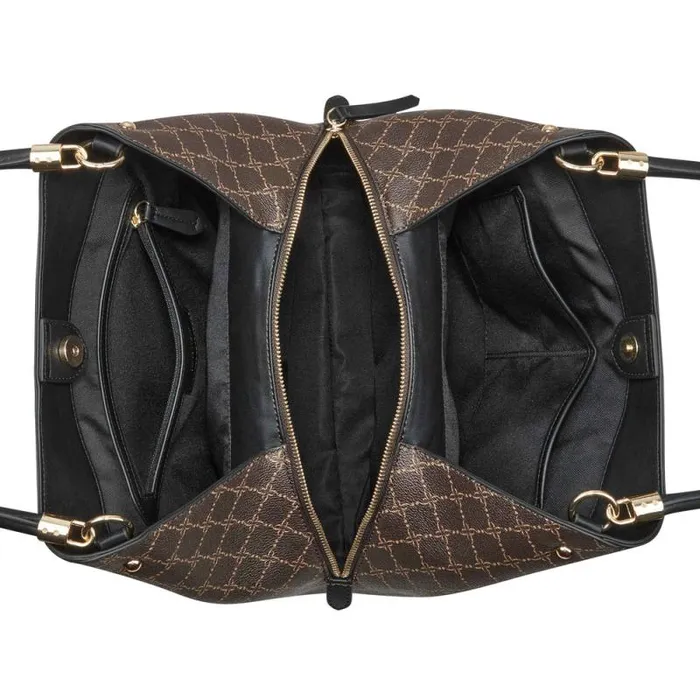 Etta Jet Set Carryall Brownblack Women Nine West Satchels and Shoulder Bags Etta Jet Set Carryall Brownblack Women Nine West Satchels and Shoulder Bags