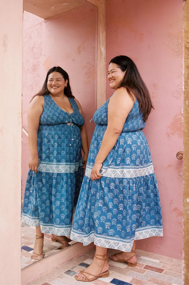 Extended Sizing Christy Dawn Women The Mika Dress Extended Ocean Seashell