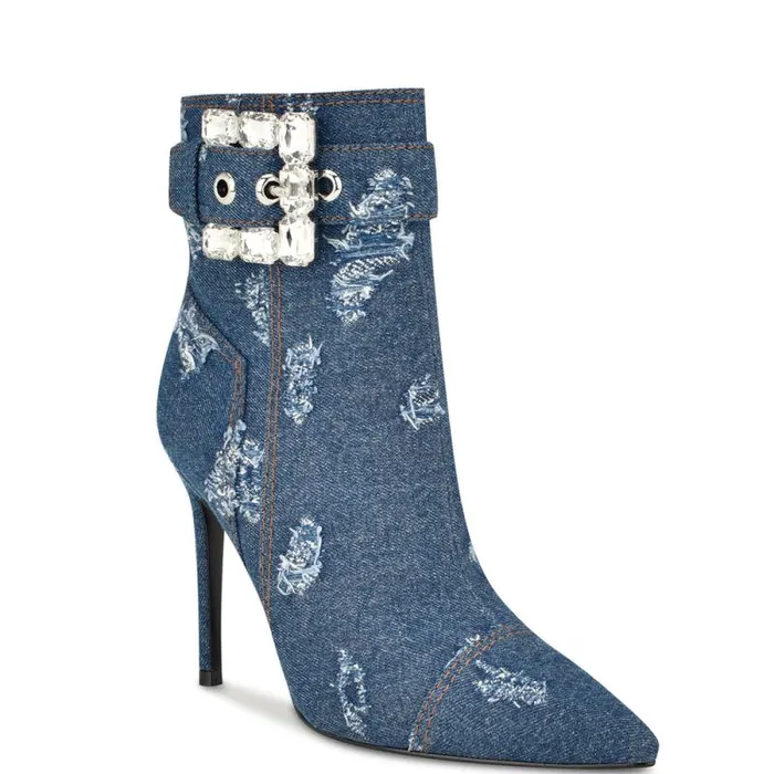 Fabrica Dress Booties Denim Women Nine West Boots and Booties