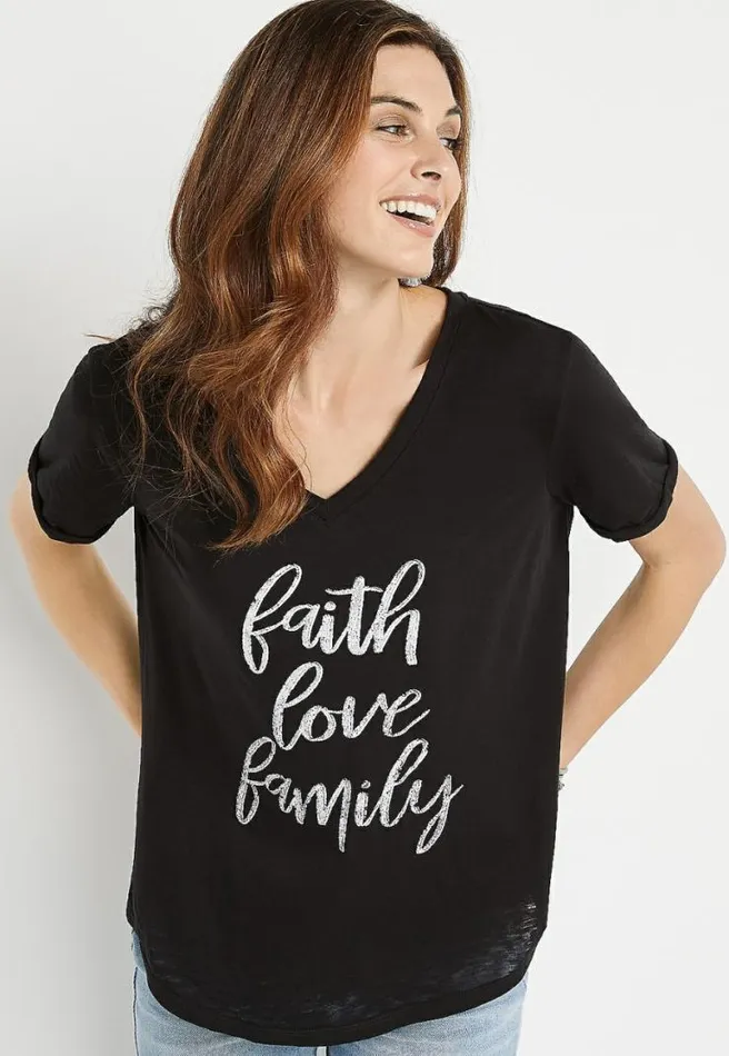 Faith Love Family Graphic Tee Women Maurices Tops