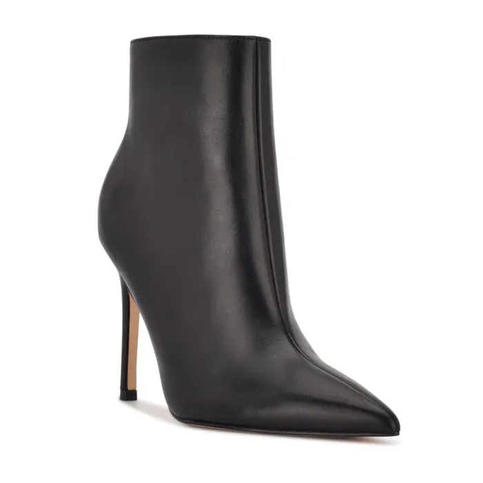 Farrah Dress Booties Black Leather Women Nine West Boots and Booties Farrah Dress Booties Black Leather Women Nine West Boots and Booties