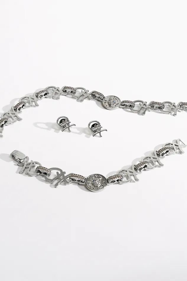 FIERCE FOLKLORE COIN NECKLACE SILVER Silver WomensMens Camilla Jewellery