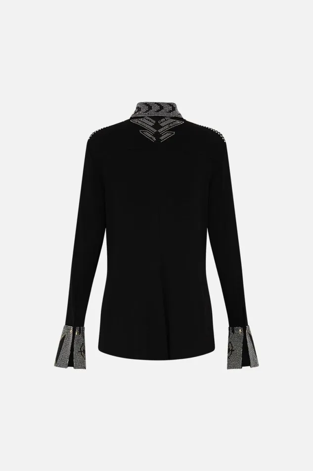 FITTED JERSEY SHIRT THEY CALLED HER NEFERTARI They Called Her Nefertari Womens Camilla Long Sleeve Tops