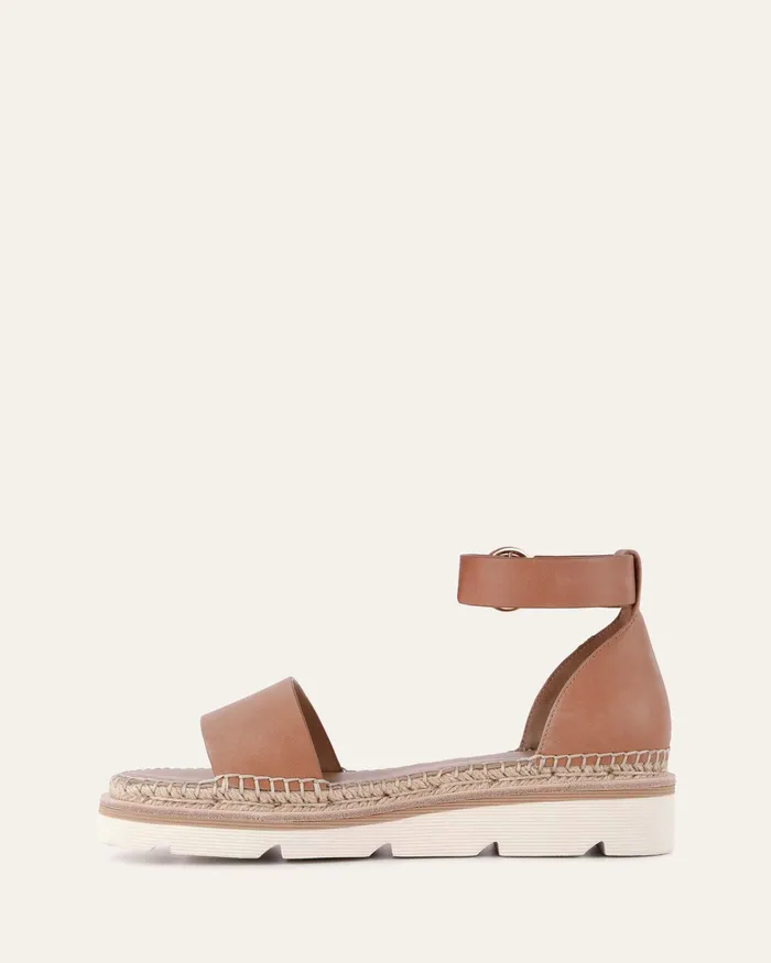 FLAT SANDALS Ivy flat sandals tan leather jomercer Women FLAT SANDALS Ivy flat sandals tan leather jomercer Women