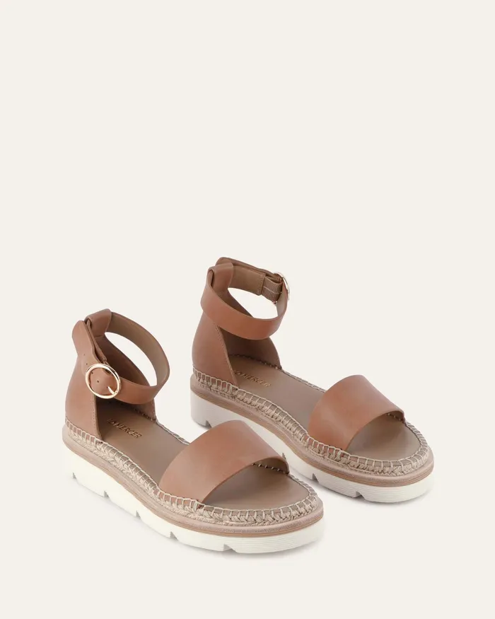 FLAT SANDALS Ivy flat sandals tan leather jomercer Women FLAT SANDALS Ivy flat sandals tan leather jomercer Women