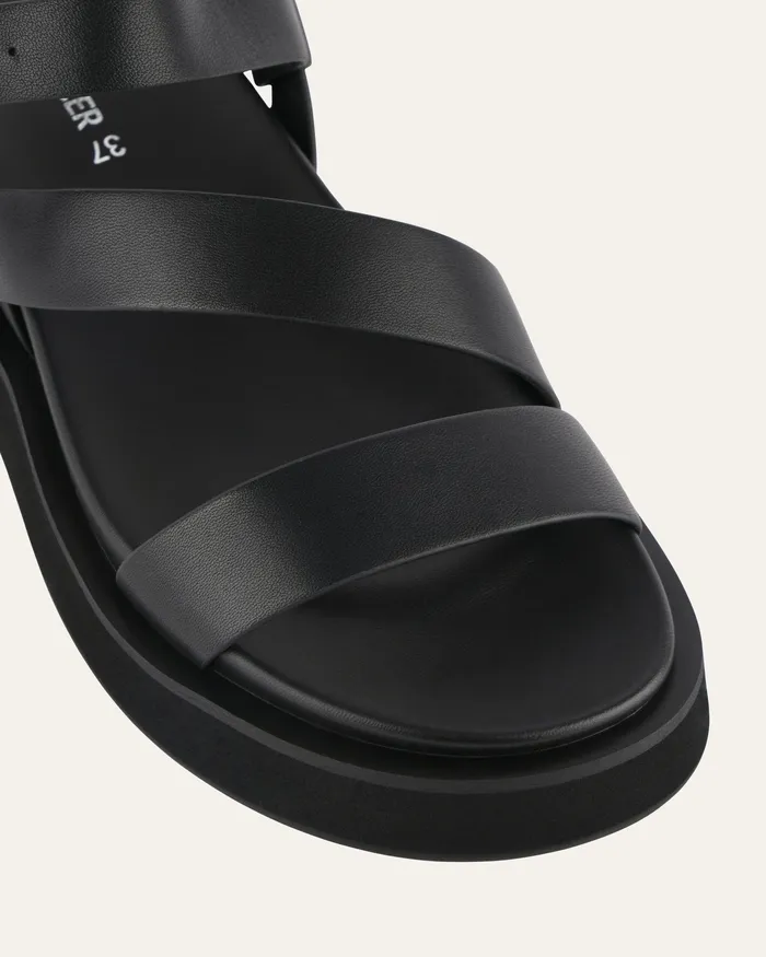 FLAT SANDALS Marais flat sandals black leather 8211 jomercer Women FLAT SANDALS Marais flat sandals black leather 8211 jomercer Women