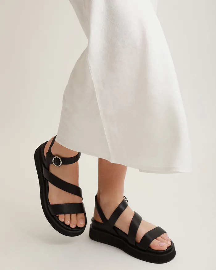 FLAT SANDALS Marais flat sandals black leather 8211 jomercer Women FLAT SANDALS Marais flat sandals black leather 8211 jomercer Women