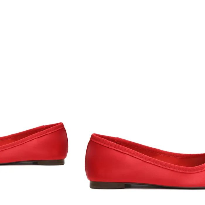 Flats Arissa Satin Flat Red Schutz Shoes Ballerinas