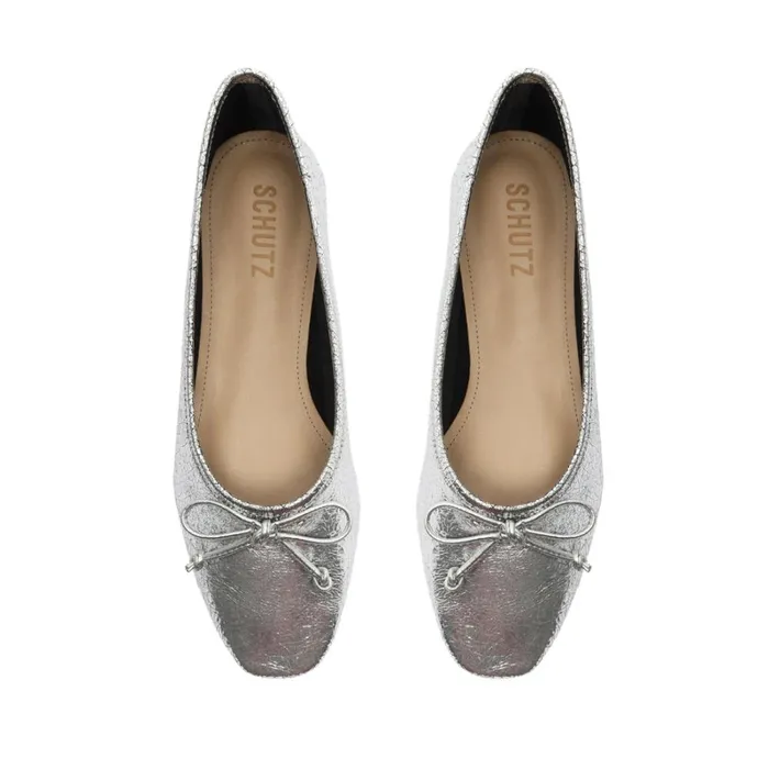 Flats Arissa Silver Schutz Shoes Ballerinas