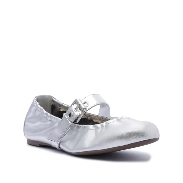 Flats Calita Metallic Leather Flat Silver Schutz Shoes Ballerinas Flats Calita Metallic Leather Flat Silver Schutz Shoes Ballerinas