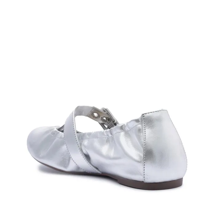 Flats Calita Metallic Leather Flat Silver Schutz Shoes Ballerinas Flats Calita Metallic Leather Flat Silver Schutz Shoes Ballerinas