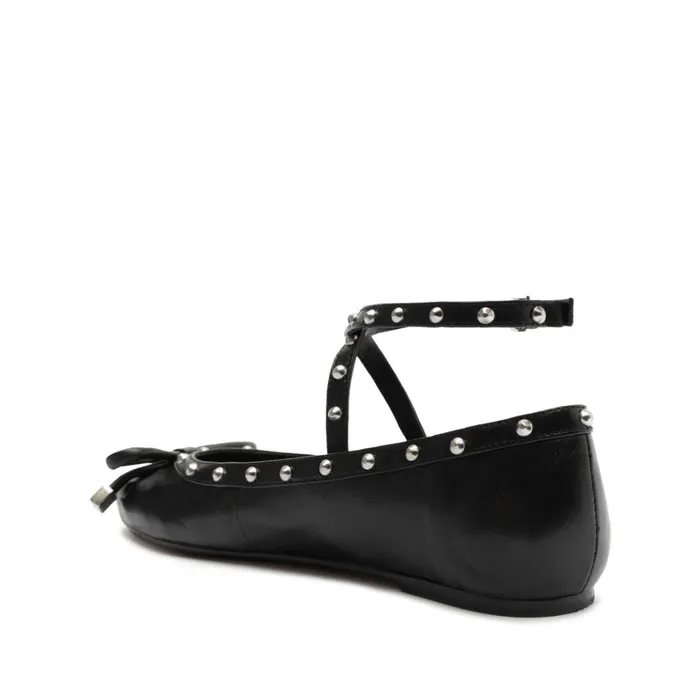 Flats Larissa Nappa Leather Flat Black Schutz Shoes Ballerinas