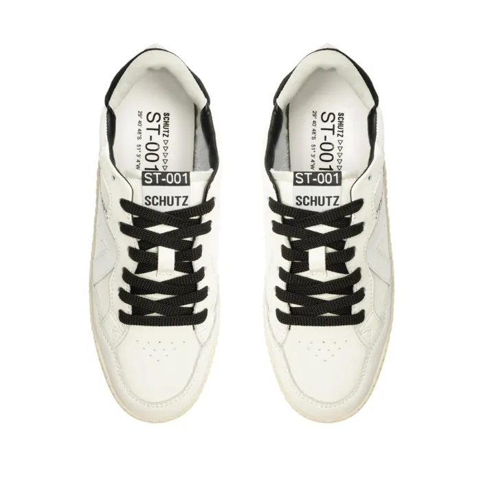 Flats ST001 Leather Sneaker White Schutz Shoes Sneakers