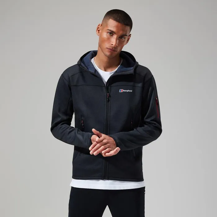 Fleece Men Berghaus Pravitale MTN 20 Hooded Jacket 8211 GreyBlack