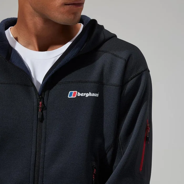 Fleece Men Berghaus Pravitale MTN 20 Hooded Jacket 8211 GreyBlack