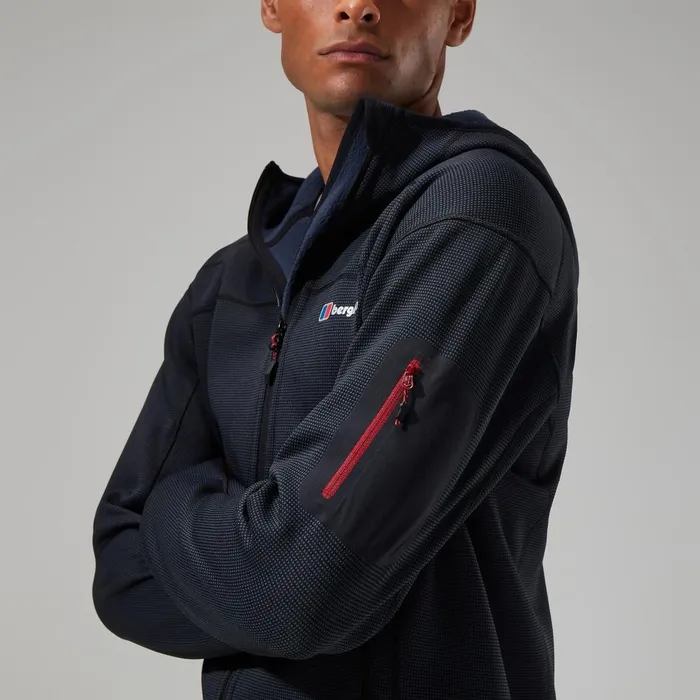 Fleece Men Berghaus Pravitale MTN 20 Hooded Jacket 8211 GreyBlack
