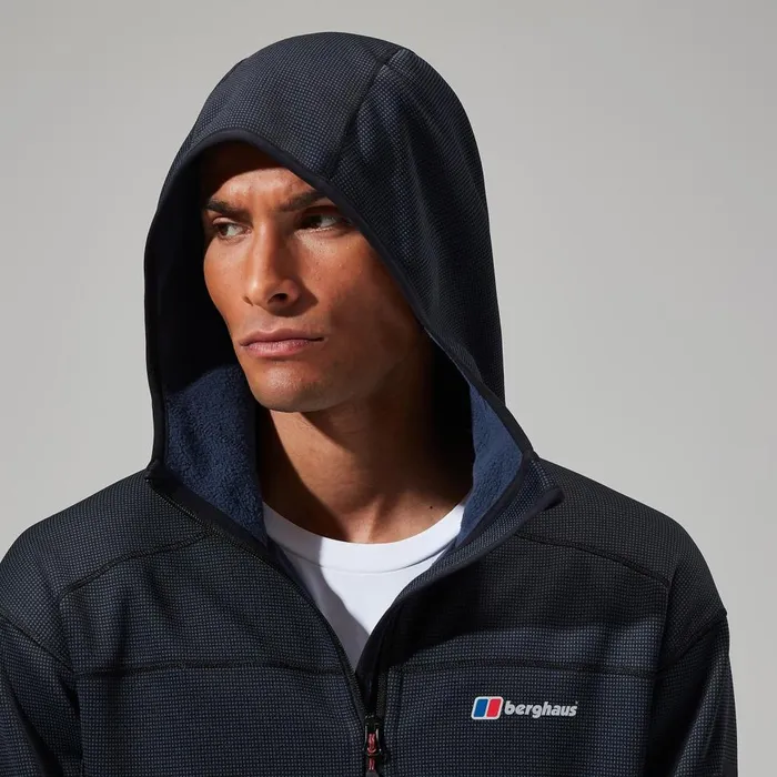 Fleece Men Berghaus Pravitale MTN 20 Hooded Jacket 8211 GreyBlack