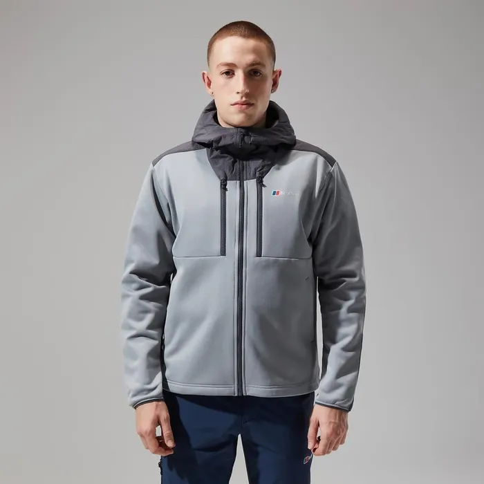 Fleece Men Berghaus Reacon Hooded Jacket 8211 Grey