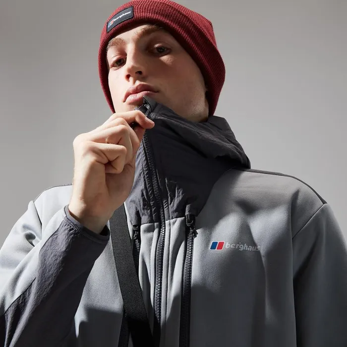 Fleece Men Berghaus Reacon Hooded Jacket 8211 Grey