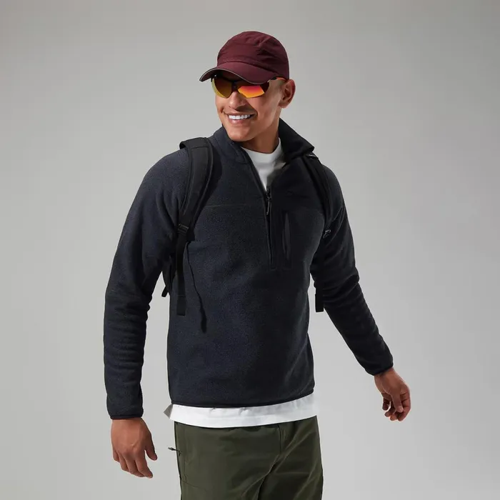 Fleece Men Berghaus Stainton 20 Half Zip 8211 BlackGrey
