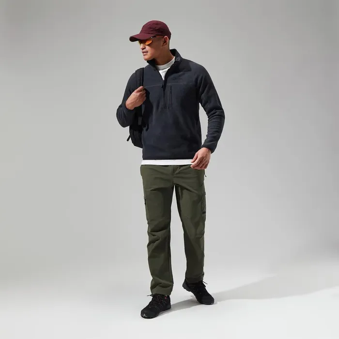 Fleece Men Berghaus Stainton 20 Half Zip 8211 BlackGrey