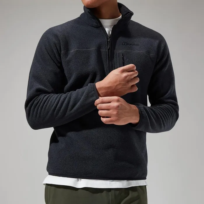 Fleece Men Berghaus Stainton 20 Half Zip 8211 BlackGrey