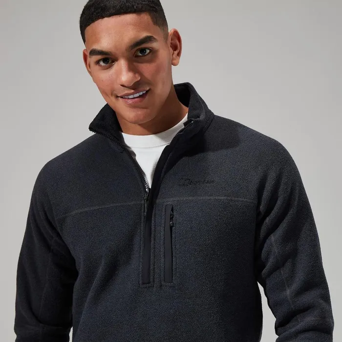 Fleece Men Berghaus Stainton 20 Half Zip 8211 BlackGrey