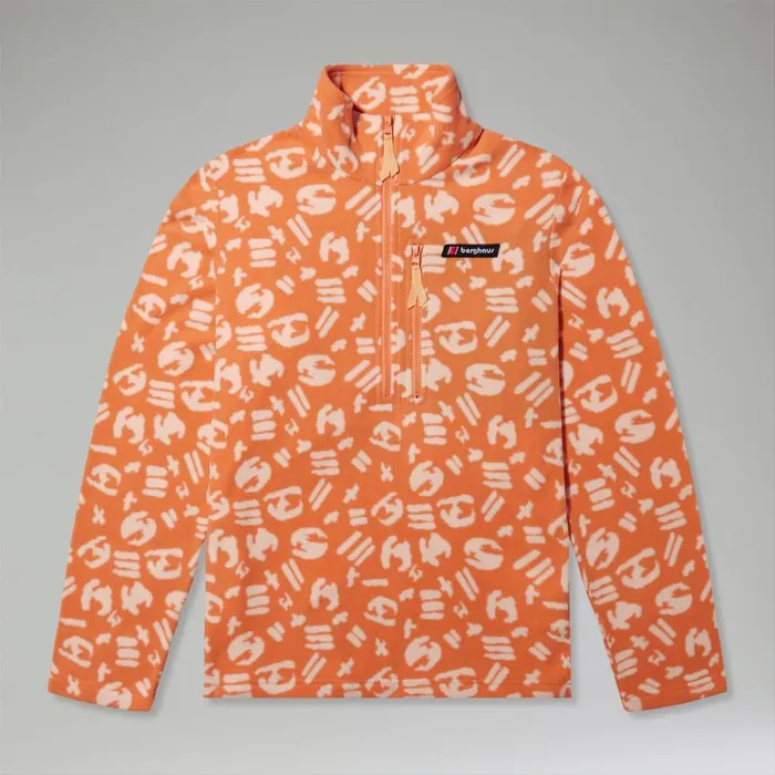 Fleece MenWomen Berghaus Prism Printed Trango Half Zip Fleece Orange