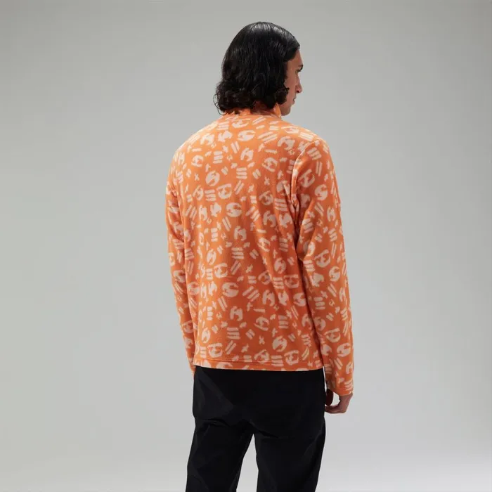 Fleece MenWomen Berghaus Prism Printed Trango Half Zip Fleece Orange