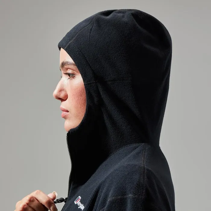 Fleece Women Berghaus Belleview Fleece Hooded Jacket 8211 Black