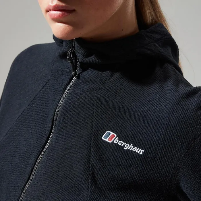 Fleece Women Berghaus Belleview Fleece Hooded Jacket 8211 Black