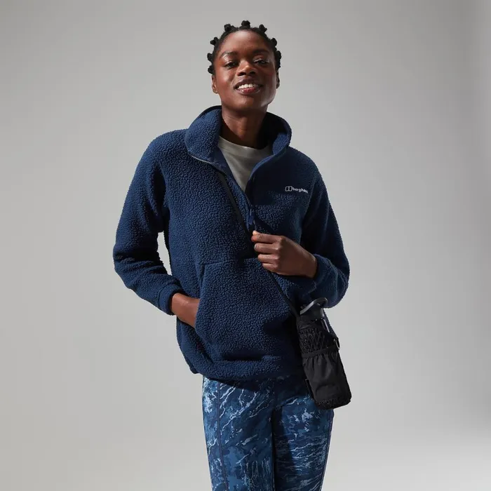 Fleece Women Berghaus Hawksker Half Zip 8211 Dark Blue