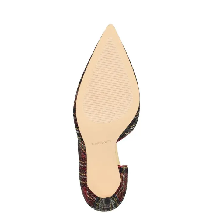 Folowe D039Orsay Pointy Toe Pumps Red Plaid Women Nine West Heels Folowe D039Orsay Pointy Toe Pumps Red Plaid Women Nine West Heels