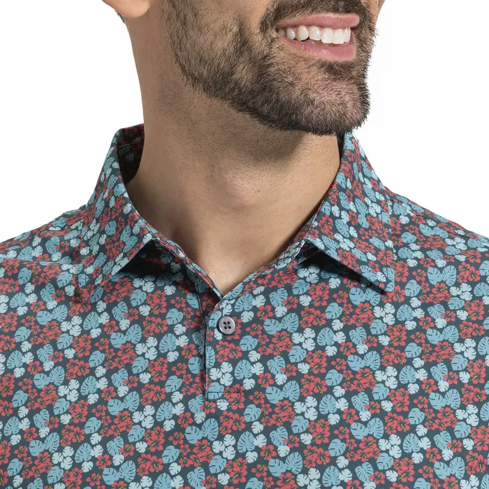 FootJoy Hawaiian Floral Lisle Men Shirts