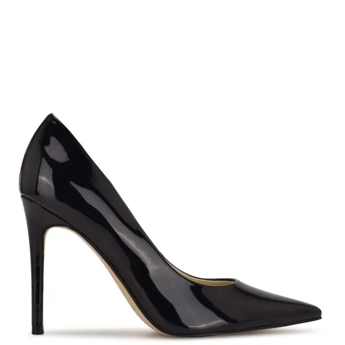 Fresh Pointy Toe Pumps Black Patent Women Nine West Heels