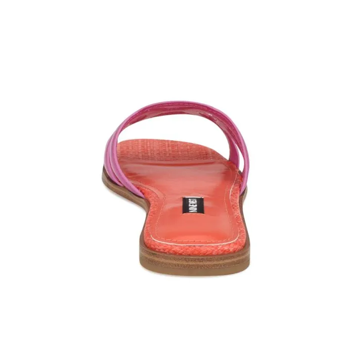 Geena Flat Slide Sandals Pinkorange Women Nine West Sandals Geena Flat Slide Sandals Pinkorange Women Nine West Sandals