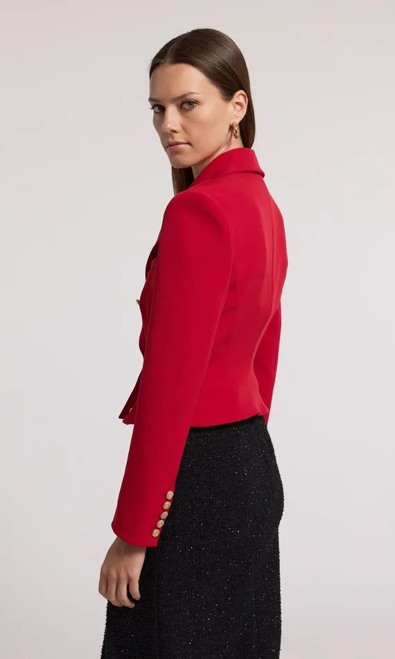 Generation Love Clothing Blazers and Jackets Aytul Crepe Blazer Ruby 8211 Women