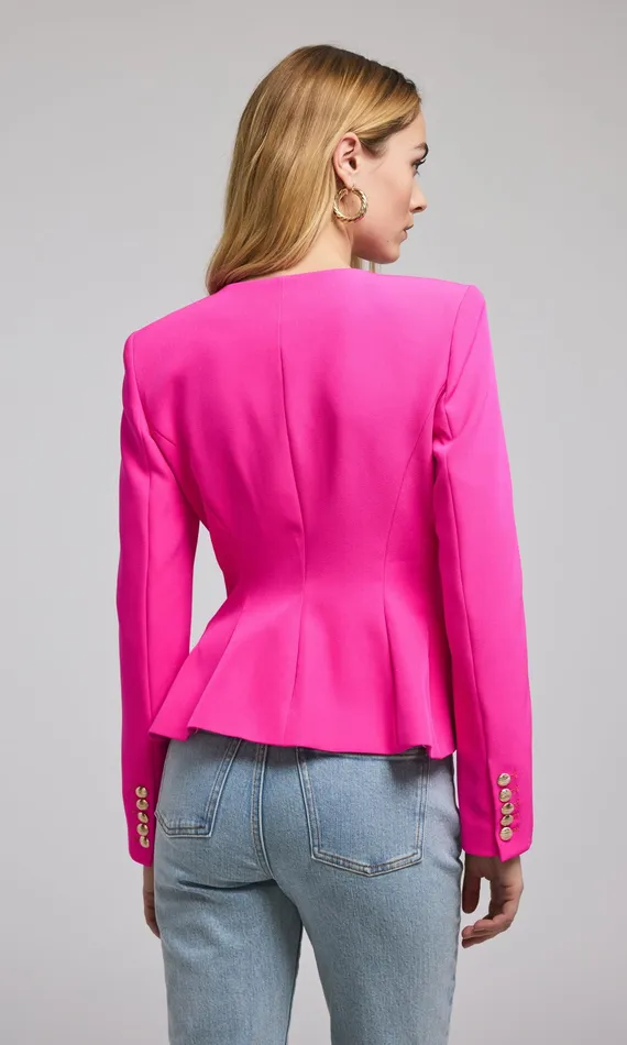 Generation Love Clothing Blazers and Jackets Ophelia Crepe Blazer Magenta 8211 Women