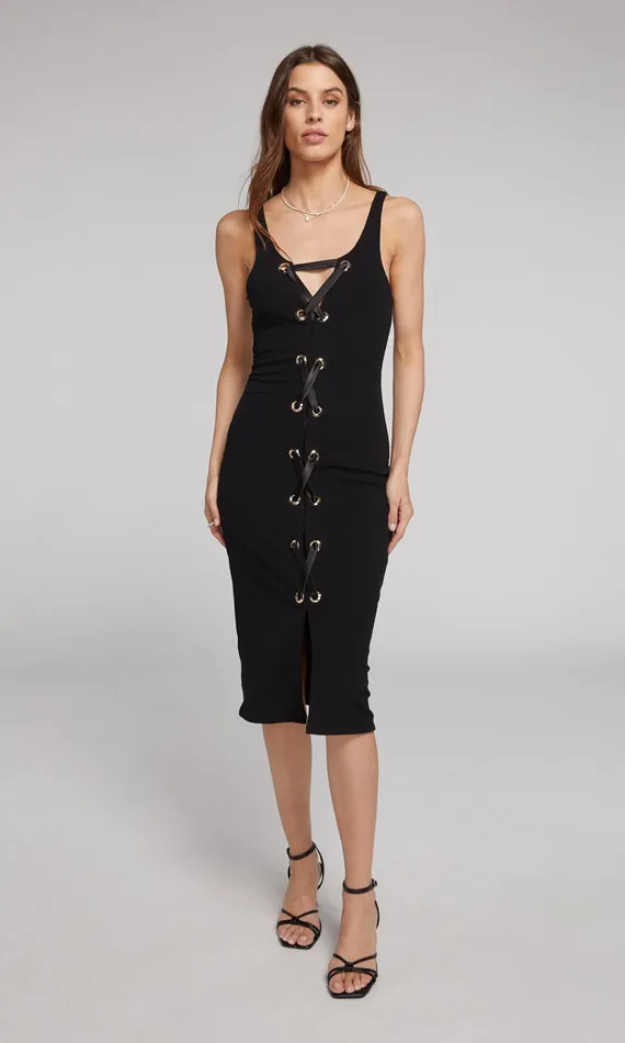 Generation Love Clothing Dresses Savannah LaceUp Dress Black 8211 Women