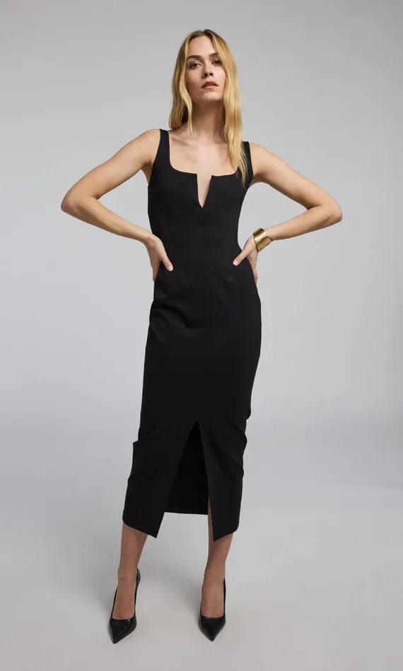 Generation Love Clothing Dresses Yolanda Ponte Midi Dress Black 8211 Women