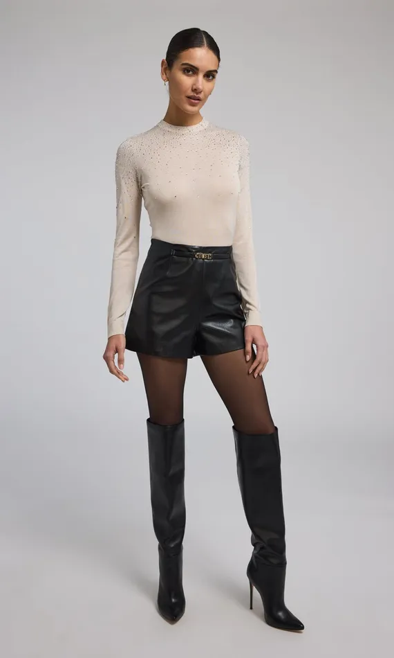 Generation Love Clothing Sweaters and Sweatshirts Elsie Crystal Top Beige 8211 Women