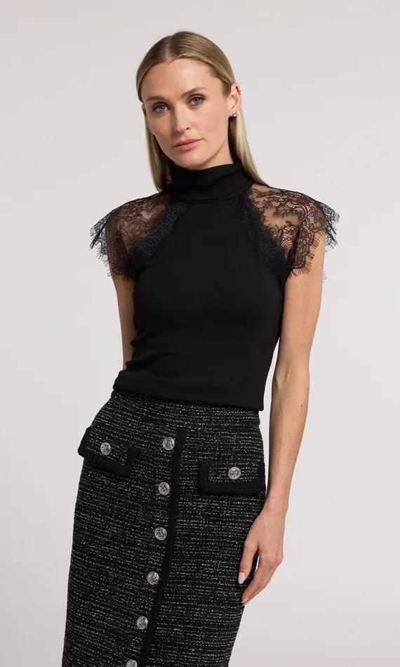 Generation Love Clothing Tops Jessenia Lace Combo Top Black 8211 Women