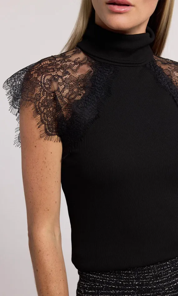 Generation Love Clothing Tops Jessenia Lace Combo Top Black 8211 Women