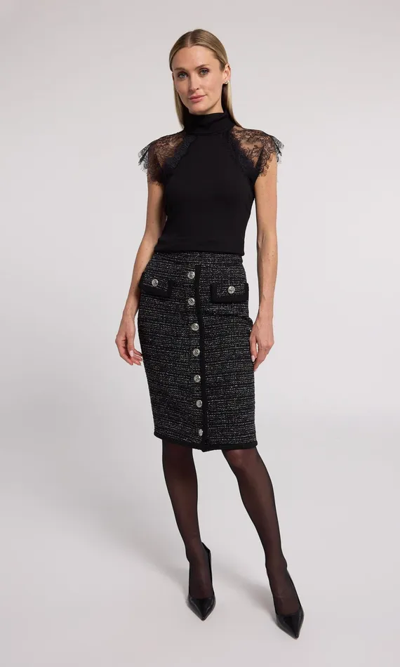 Generation Love Clothing Tops Jessenia Lace Combo Top Black 8211 Women